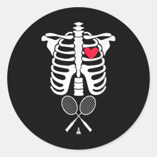 Grappige Xray Halloween kostuum rib kooi skelet sl Ronde Sticker