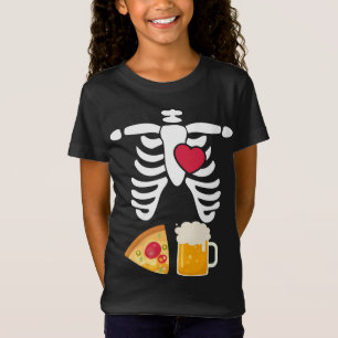 Grappige Xray Halloween Soon Papa Skelet Zwangersc T-shirt