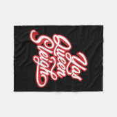Grappige Yas Queen Sleigh Fleece Deken (Voorkant (Horizontaal))