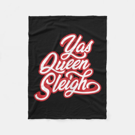 Grappige Yas Queen Sleigh Fleece Deken (Voorkant)