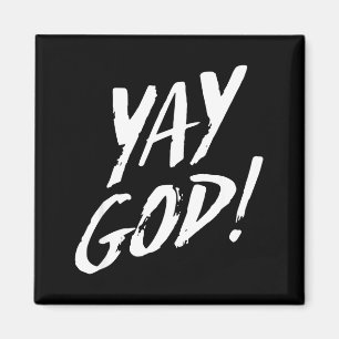 Grappige Yay God Grafisch Jezus Christelijke Relig Magneet