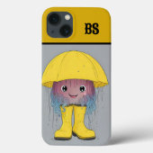 Grappige Yellyfish in Rain Boots – Beach Humor Case-Mate iPhone Case (Achterkant)