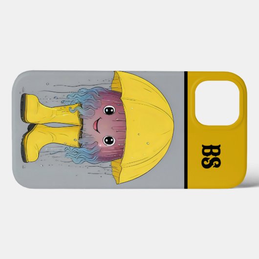 Grappige Yellyfish in Rain Boots – Beach Humor Case-Mate iPhone Case (Achterkant (horizontaal))