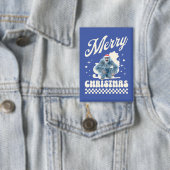 Grappige Yeti - Prettig Kerstfeest Button (Insitu)