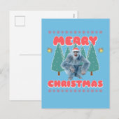Grappige Yeti - Prettig Kerstfeest Feestdagenkaart (Voorkant / Achterkant)