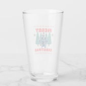 Grappige Yeti - Prettig Kerstfeest Glas (Achterkant)