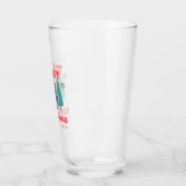 Grappige Yeti - Prettig Kerstfeest Glas (Links)