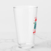 Grappige Yeti - Prettig Kerstfeest Glas (Rechts)