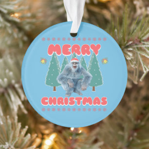 Grappige Yeti - Prettig Kerstfeest Ornament