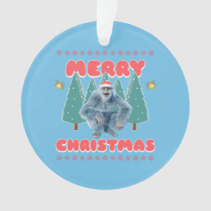Grappige Yeti - Prettig Kerstfeest Ornament