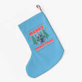 Grappige Yeti - Prettig Kerstfeest Persoonlijk Kleine Kerstsok (Achterkant (Hangend))