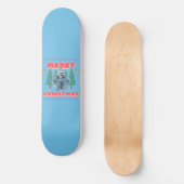 Grappige Yeti - Prettig Kerstfeest Persoonlijk Skateboard (Voorkant)