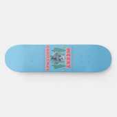 Grappige Yeti - Prettig Kerstfeest Persoonlijk Skateboard (Horizontaal)