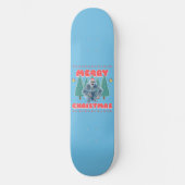 Grappige Yeti - Prettig Kerstfeest Persoonlijk Skateboard (Voorkant)