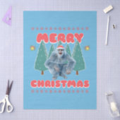 Grappige Yeti - Prettig Kerstfeest Tissuepapier (Craft)