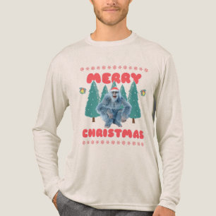 Grappige Yeti - Prettig Kerstfeest Tri-Blend Shirt