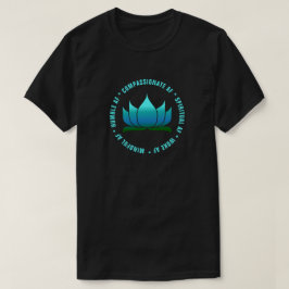 Grappige Yoga "AF" Blue Ombre Lotus T-shirt