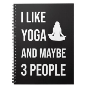 Grappige Yoga Cadeaus Humor Meisjesachtige Typogra Notitieboek