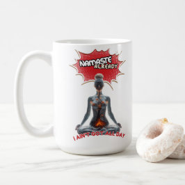 Grappige Yoga Comic Pop Art - "Namaste al" Koffiemok