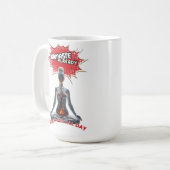 Grappige Yoga Comic Pop Art - "Namaste al" Koffiemok (Voorkant links)