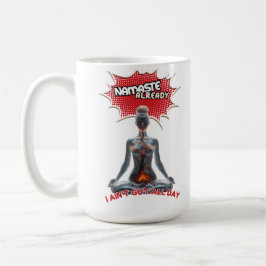 Grappige Yoga Comic Pop Art - "Namaste al" Koffiemok