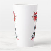 Grappige Yoga Comic Pop Art - "Namaste al" Latte Mok (Voorkant)