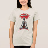 Grappige Yoga Comic Pop Art - "Namaste al" Tri-Blend Shirt (Voorkant)