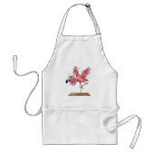 Grappige Yoga Flamingo Workout Mislukking Standaard Schort (Voorkant)
