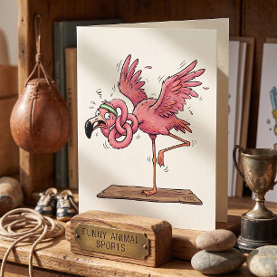 Grappige Yoga Flamingo Workout Mislukt Kaart