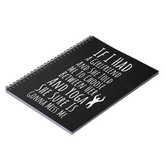 Grappige yoga geschenken voor mannen voor hem Yogi Notitieboek (Linkerzijde)