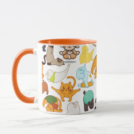 grappige yoga houdingen met dieren mok (Links)