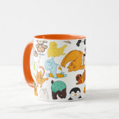 grappige yoga houdingen met dieren mok (Voorkant links)