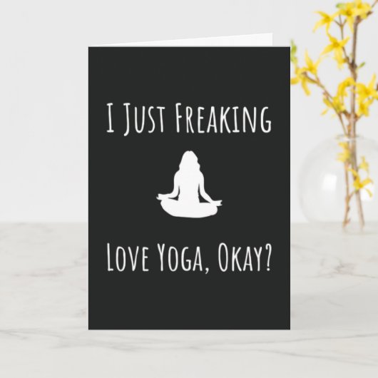 Grappige Yoga Kaarten Oefen Humor (Gele Bloem)