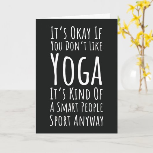 Grappige Yoga Kaarten Vrede Namaste Schattige Horr (Gele Bloem)