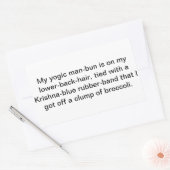 Grappige yoga Krishna man-bun Hankamer Artjunkhaus Rechthoekige Sticker (Envelop)