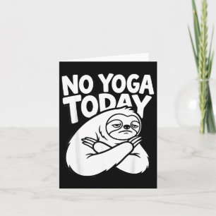 Grappige Yoga Luie Luiaard Fitness Humor Sarcastis Kaart