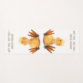 Grappige Yoga Mat met Gelukkige Gele Eend - Glimla (Voorkant (horizontaal))