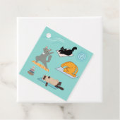 Grappige Yoga met Katten Bedankjes Labels (In situ)