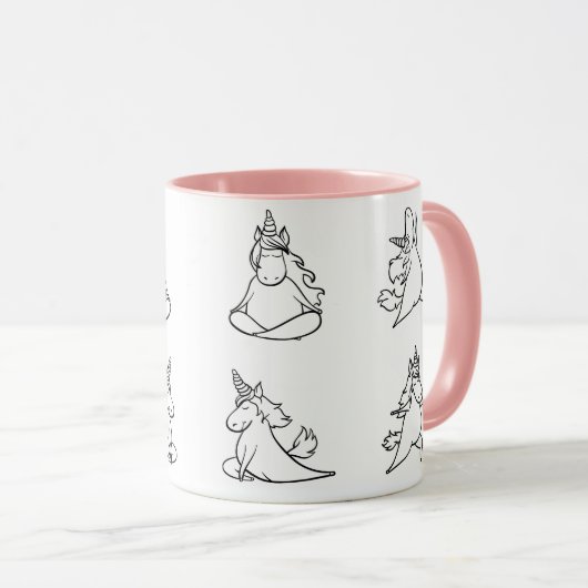 Grappige Yoga Pose Mok (Voorkant rechts)