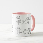 Grappige Yoga Pose Mok (Voorkant rechts)