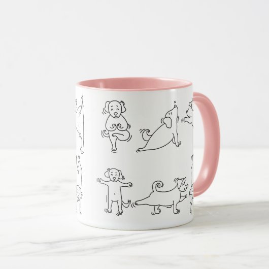 Grappige Yoga Pose Mok (Voorkant rechts)