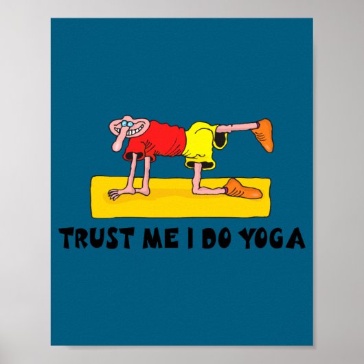 Grappige Yoga Poster (Voorkant)