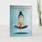 Grappige Yoga Verjaardag Kaart (Voorkant)