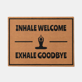Grappige Yoga Zen Meditatie Humor Rustieke Minimal Deurmat