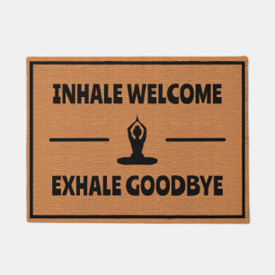 Grappige Yoga Zen Meditatie Humor Rustieke Minimal Deurmat