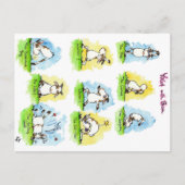 Grappige yogahart  briefkaart (Voorkant)