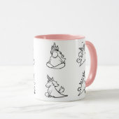 Grappige yogahouding mok (Voorkant rechts)