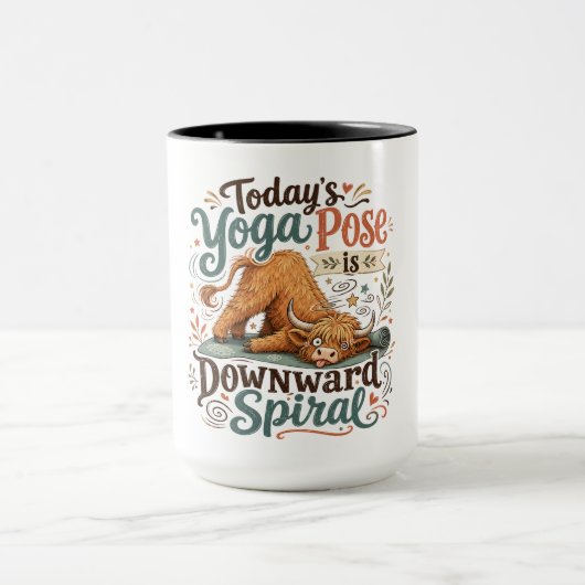 Grappige yogahouding mok (Midden)