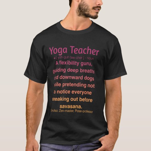 Grappige yogalerares 1 t-shirt (Voorkant)