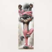 Grappige yogamat boze kat cartoon (Voorkant)